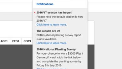 system notifications